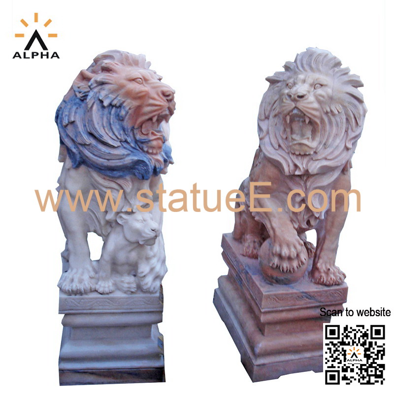 Lion yard statue